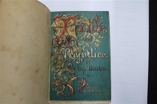 Austen, Jane - Pride and Prejudice, A Novel, Clarkes Cabinet Edition, 2 vols (3), 229 (3) & 247pp (lacking half